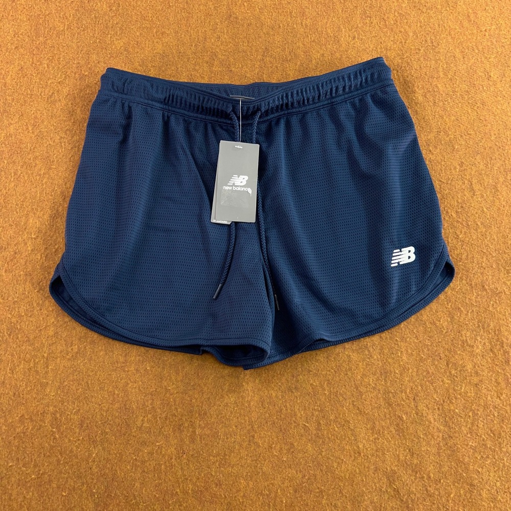 New Balance Mens Medium Navy Blue Mesh 4 Inch Inseam Athletic Shorts NWT